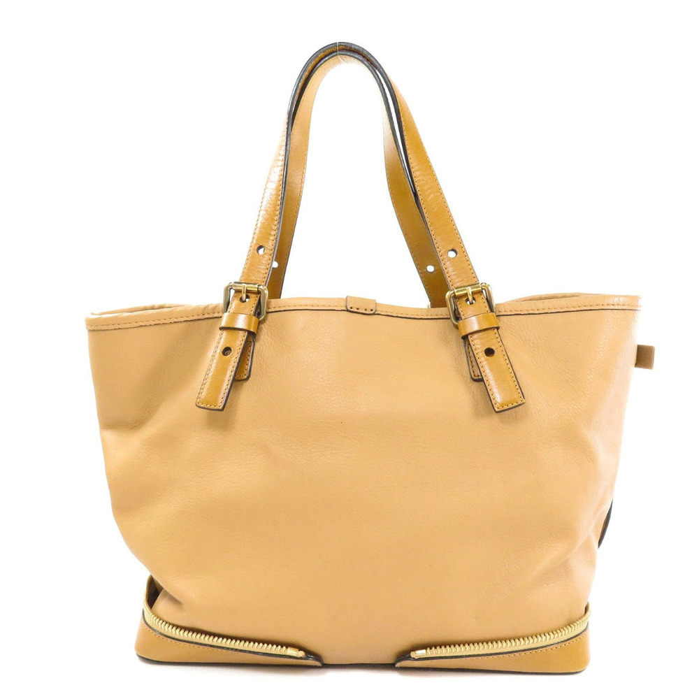 Chloe leather zipper tote bag Black
